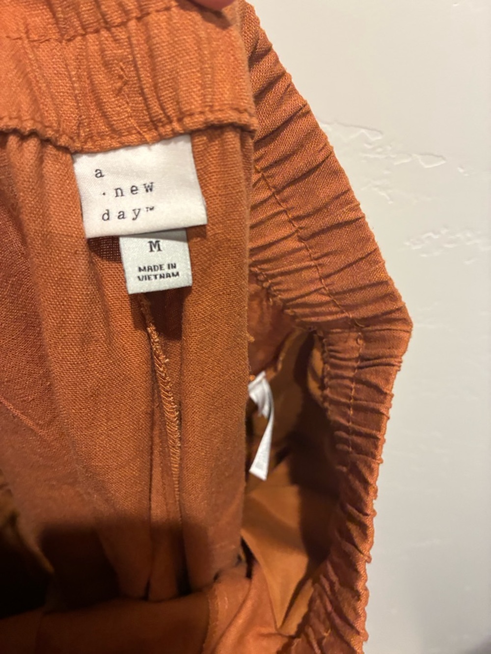 a new day Rust-Orange Elastic Waist Pants